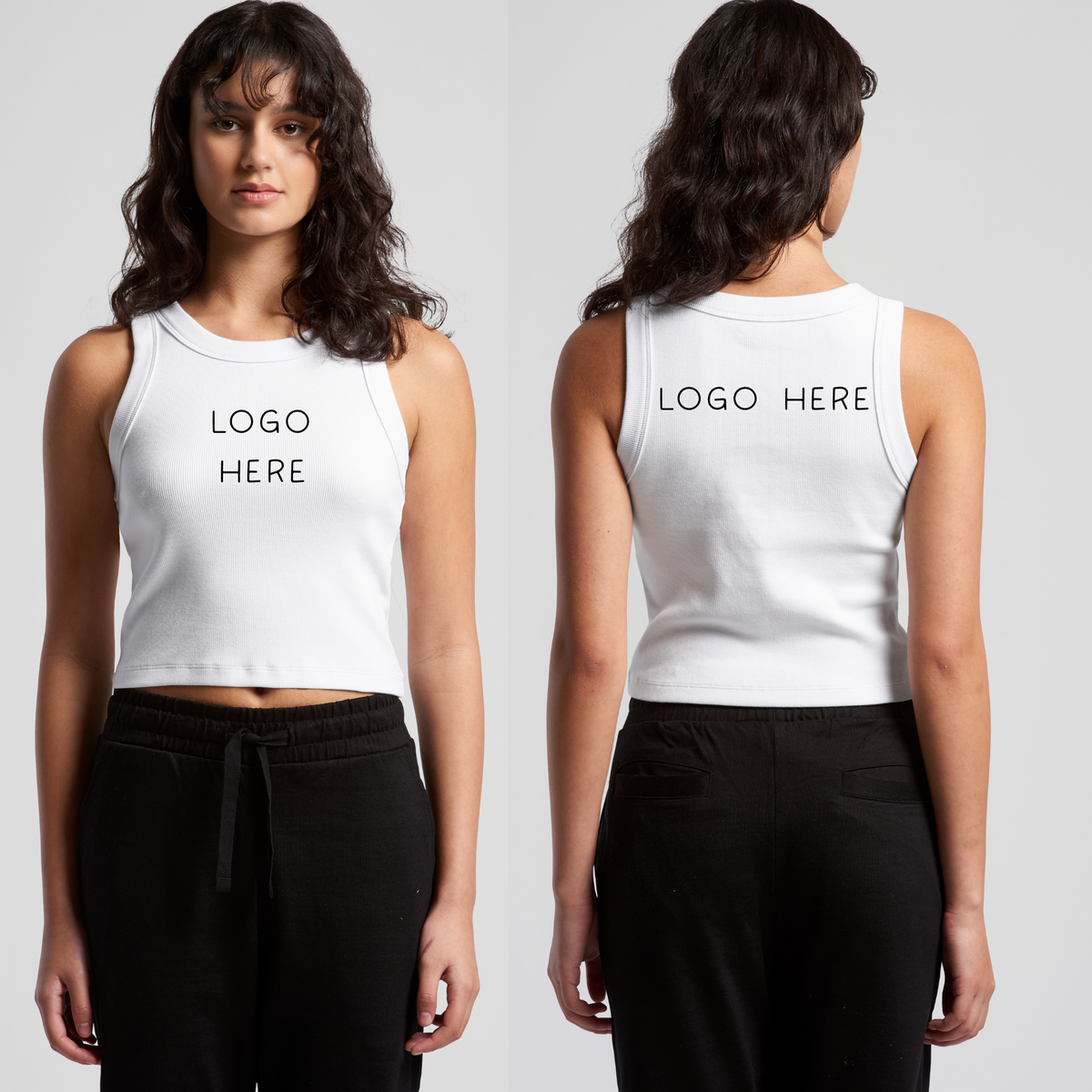 Women's Organic Rib Crop Tank
